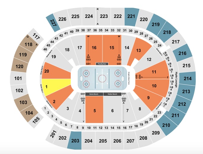 T Mobile Arena Seating Chart + Section, Row & Seat Number Info